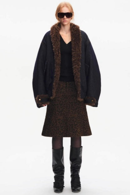 Korean Leopard Fishtail Skirt