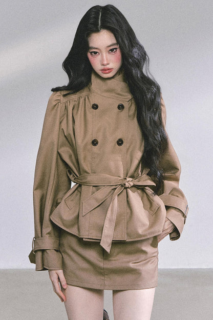 French Autumn Coat & Skirt Set-Up