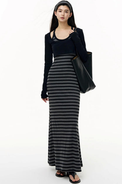 Autumn Striped Camisole Dress