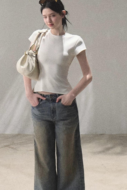 Vintage Hand-Painted Jeans Set