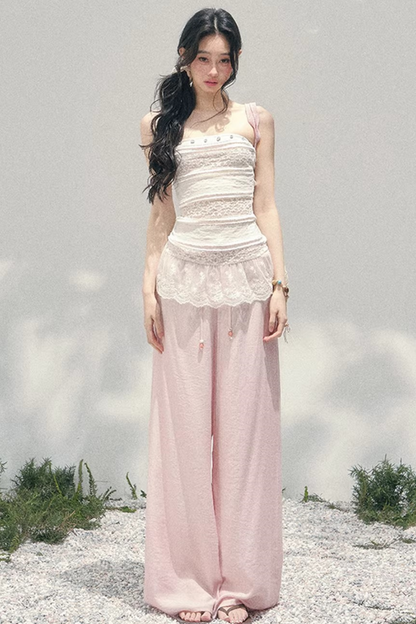 Hazy Muse Lace Tube Top