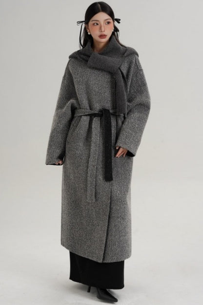 Hooded Double-Sided Wool Coat