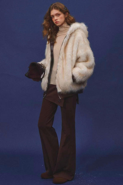 First Snow Plaid Reversible Coat