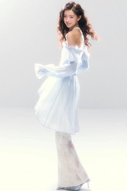 Misty French Ruched Dress