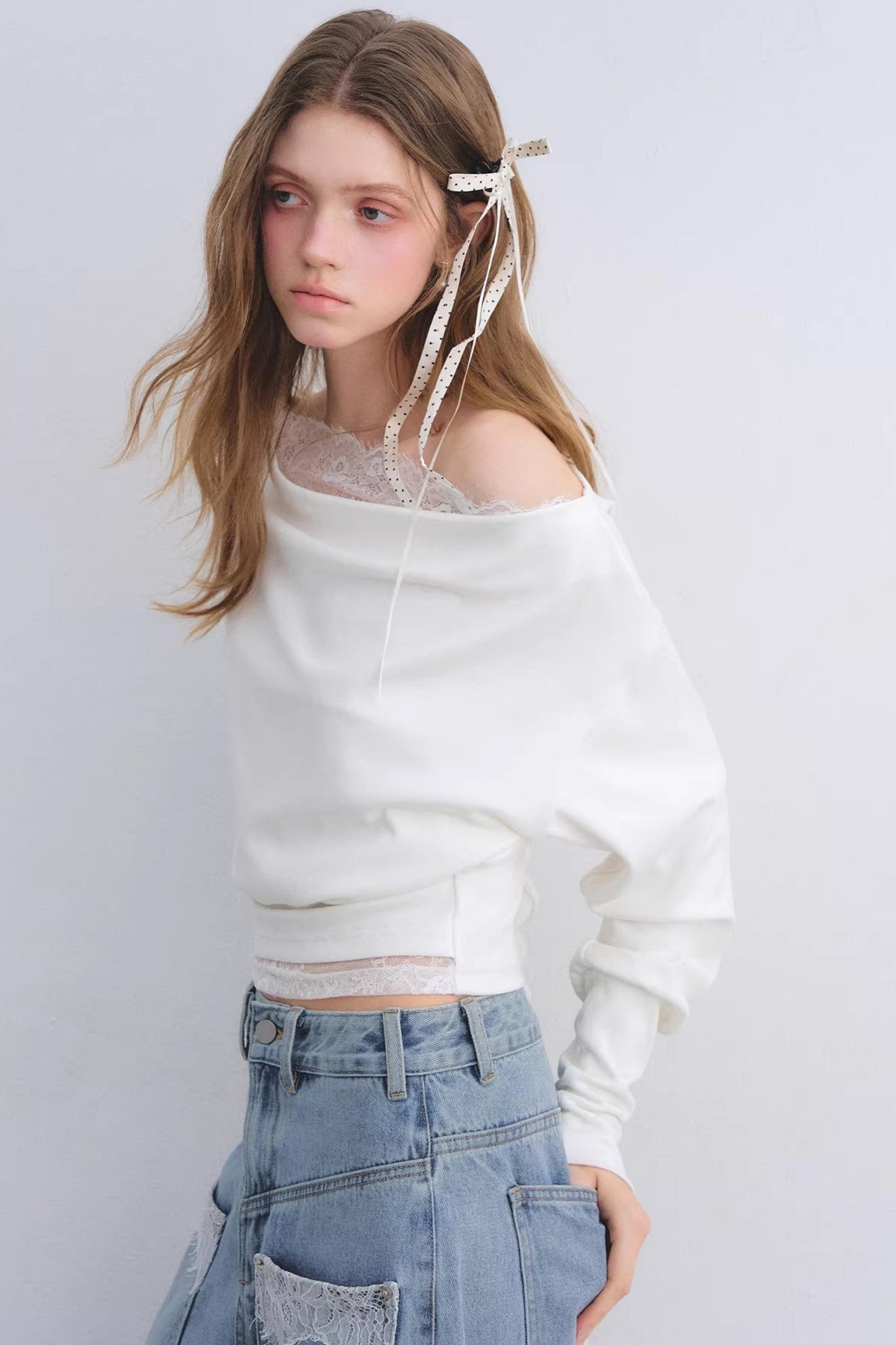 Love Asgony Off-Shoulder Top set-Up