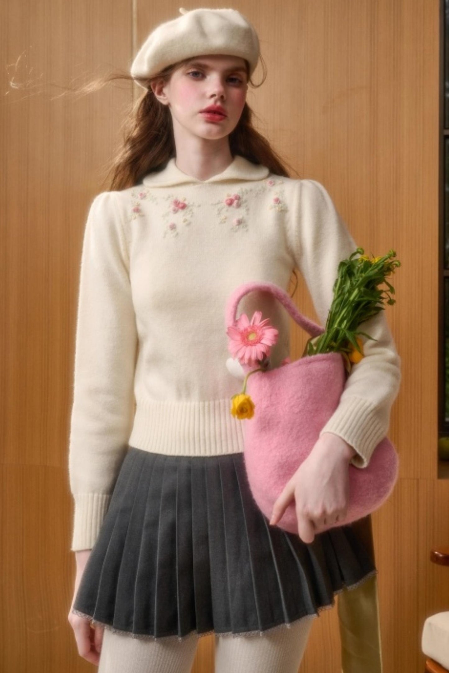 Wool Handmade Embroidered Sweater