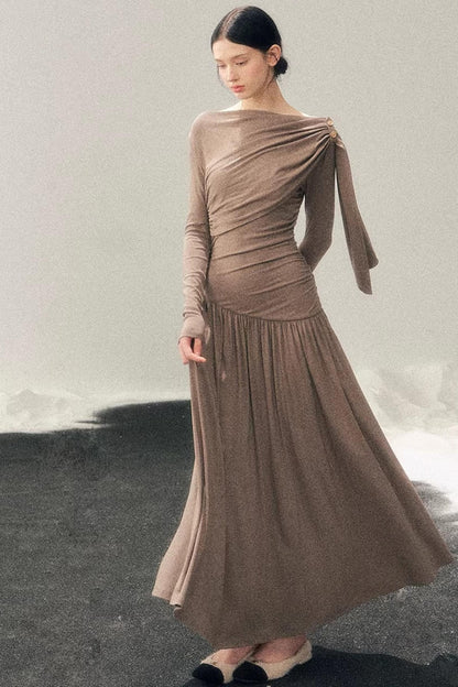 Ribbon Bodycon Winter Dress