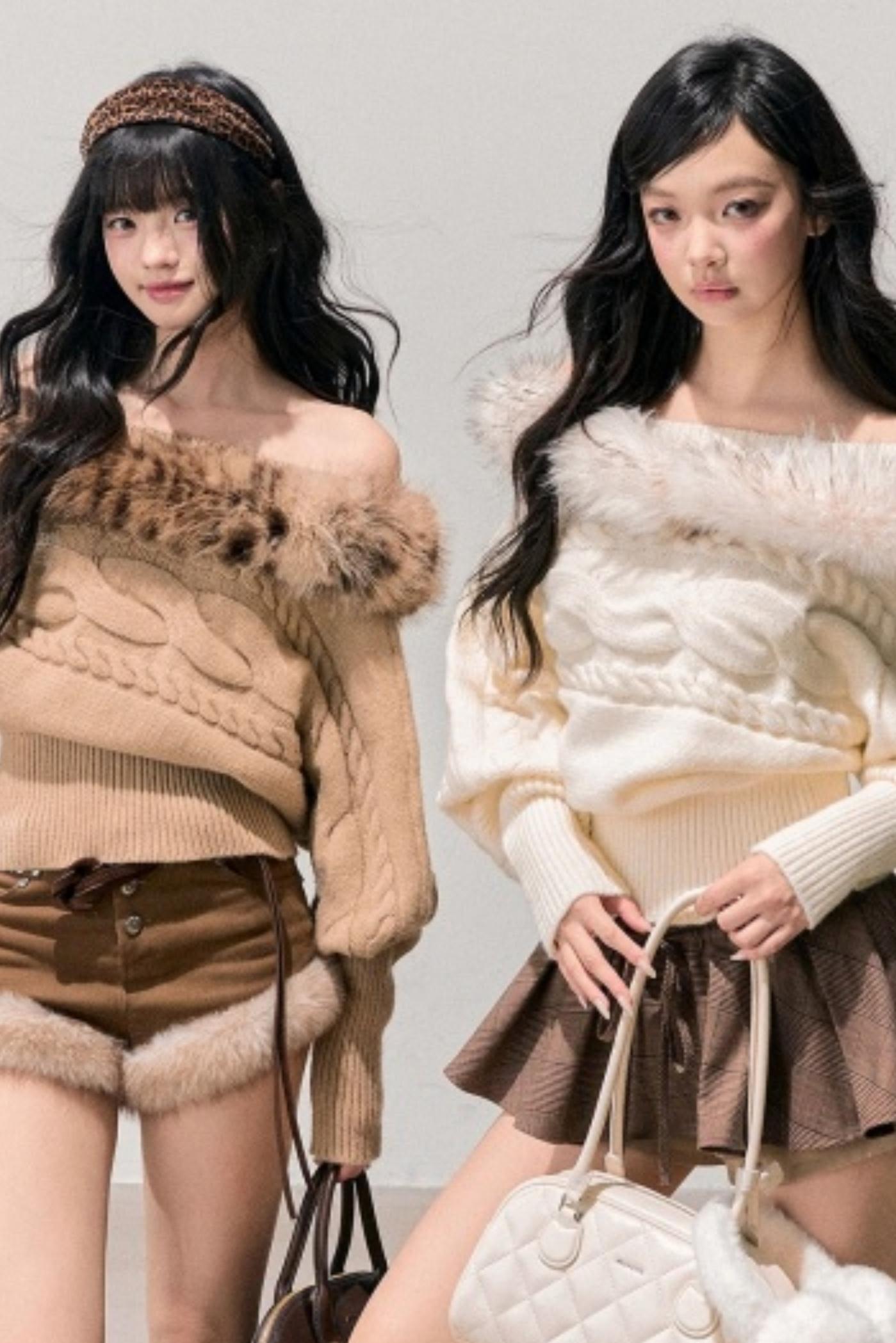 Tea Fragrance Mohair Sweater