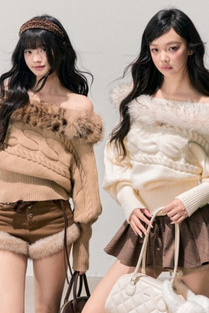 Tea Fragrance Mohair Sweater