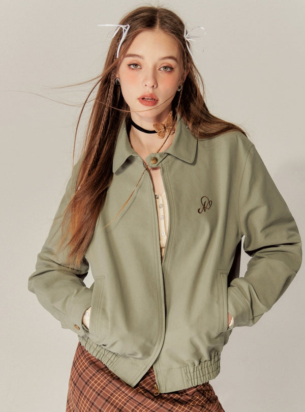 Retro Lapel Cropped Jacket