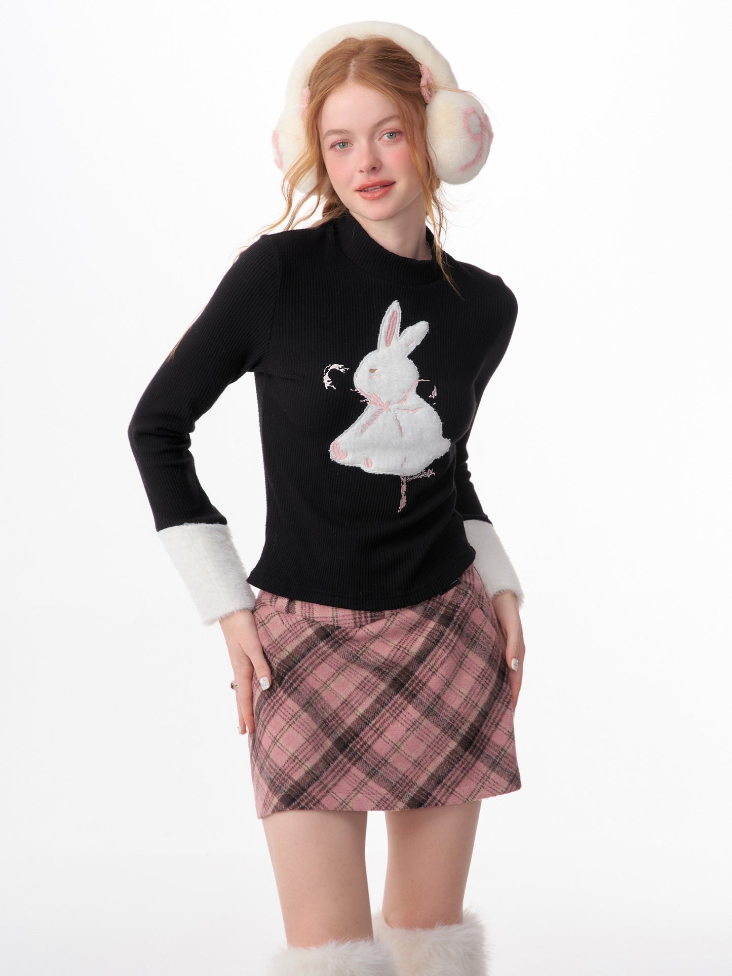 american vintage bunny christmas  sweater