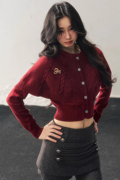 Woolen A-Line Skirt Pants