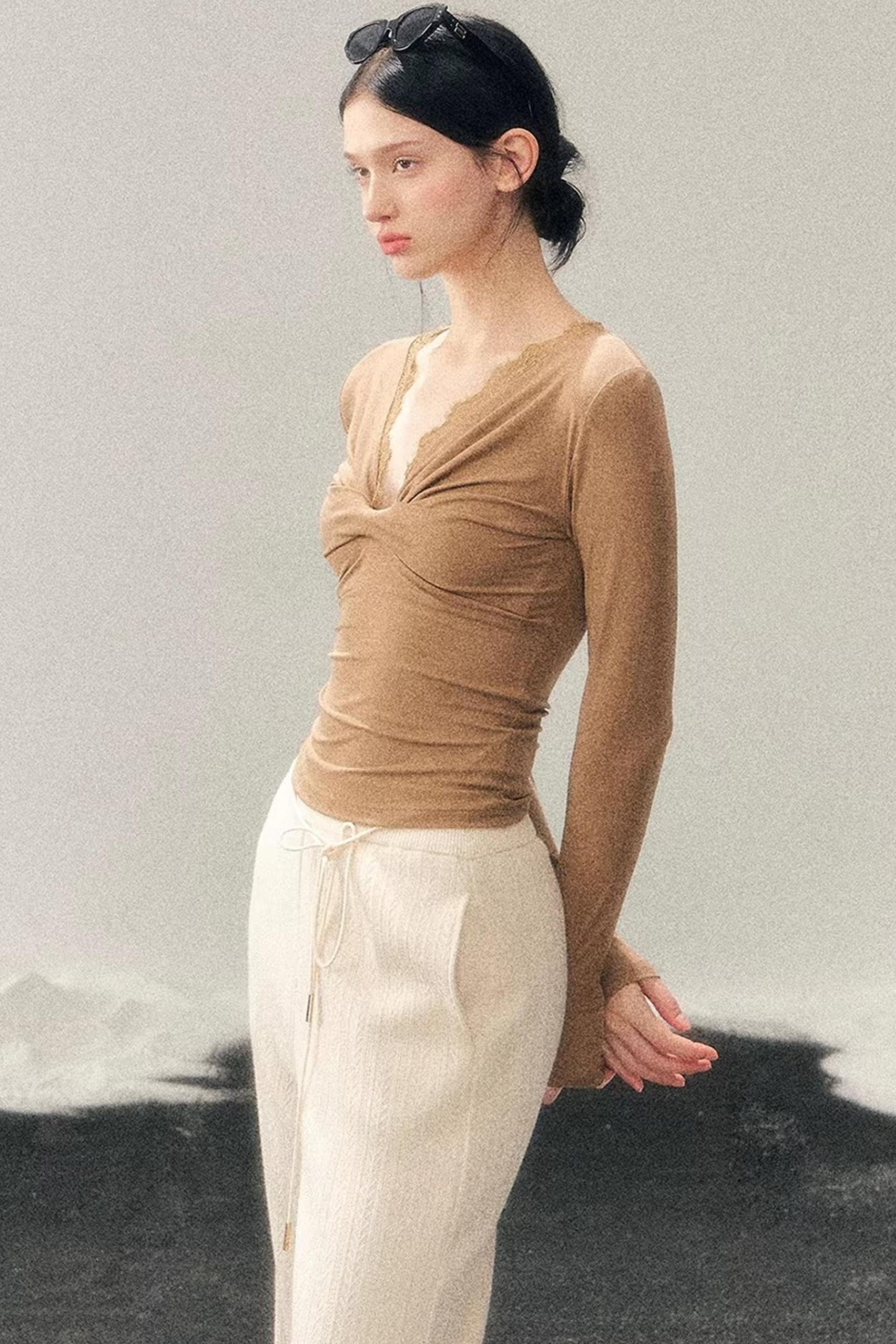 Ancient White Moonlight Lace Top