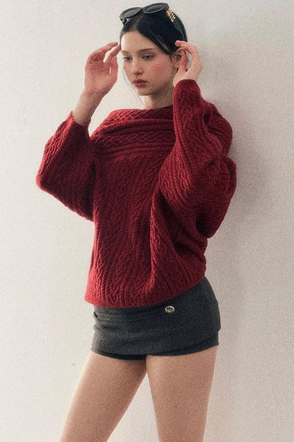 Woolen A-Line Skirt Pants