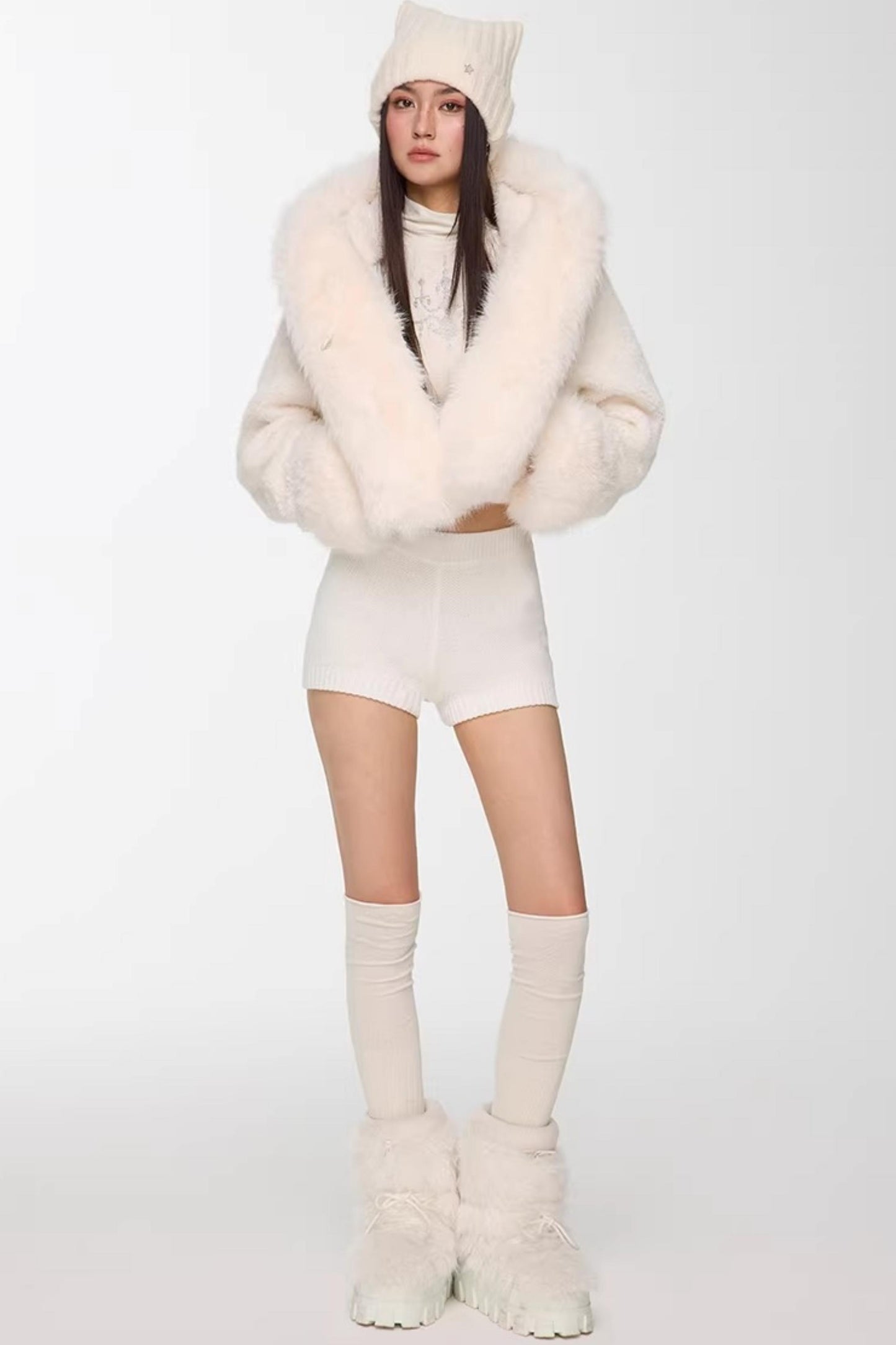 Rhinestone High-Neck Top