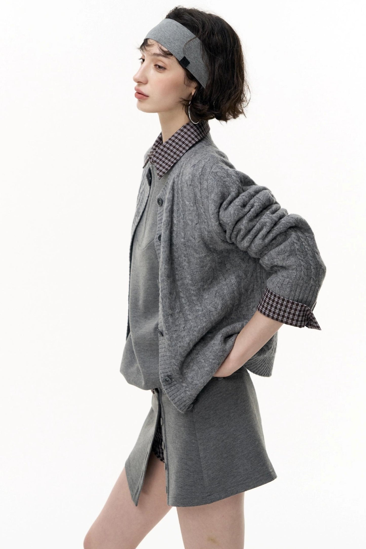 Patchwork Pullover Sweatshirt Set-Up