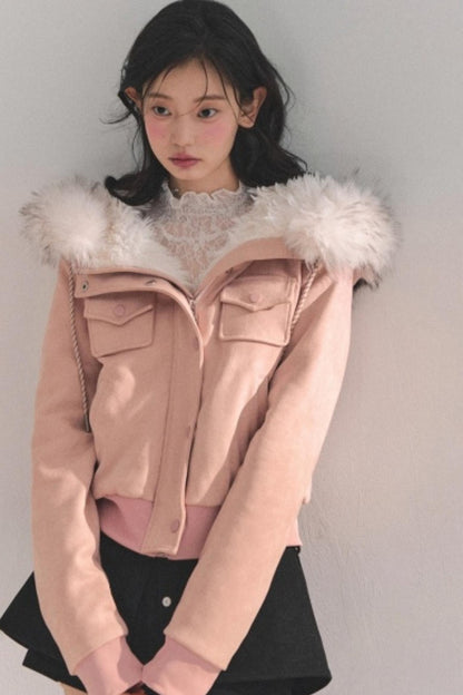 Winter Plush Hooded Coat
