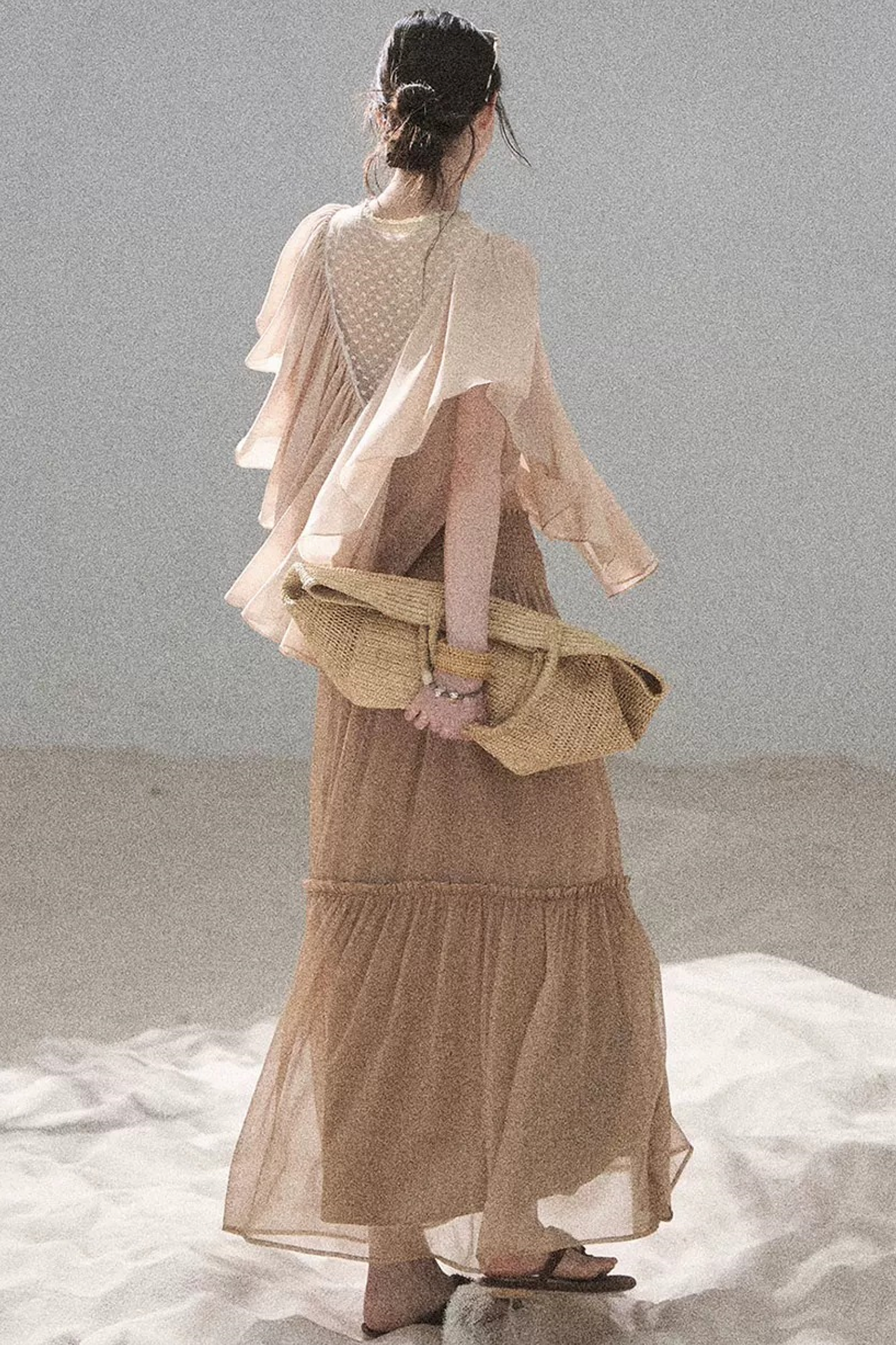 Lace Chiffon Ruffle Top