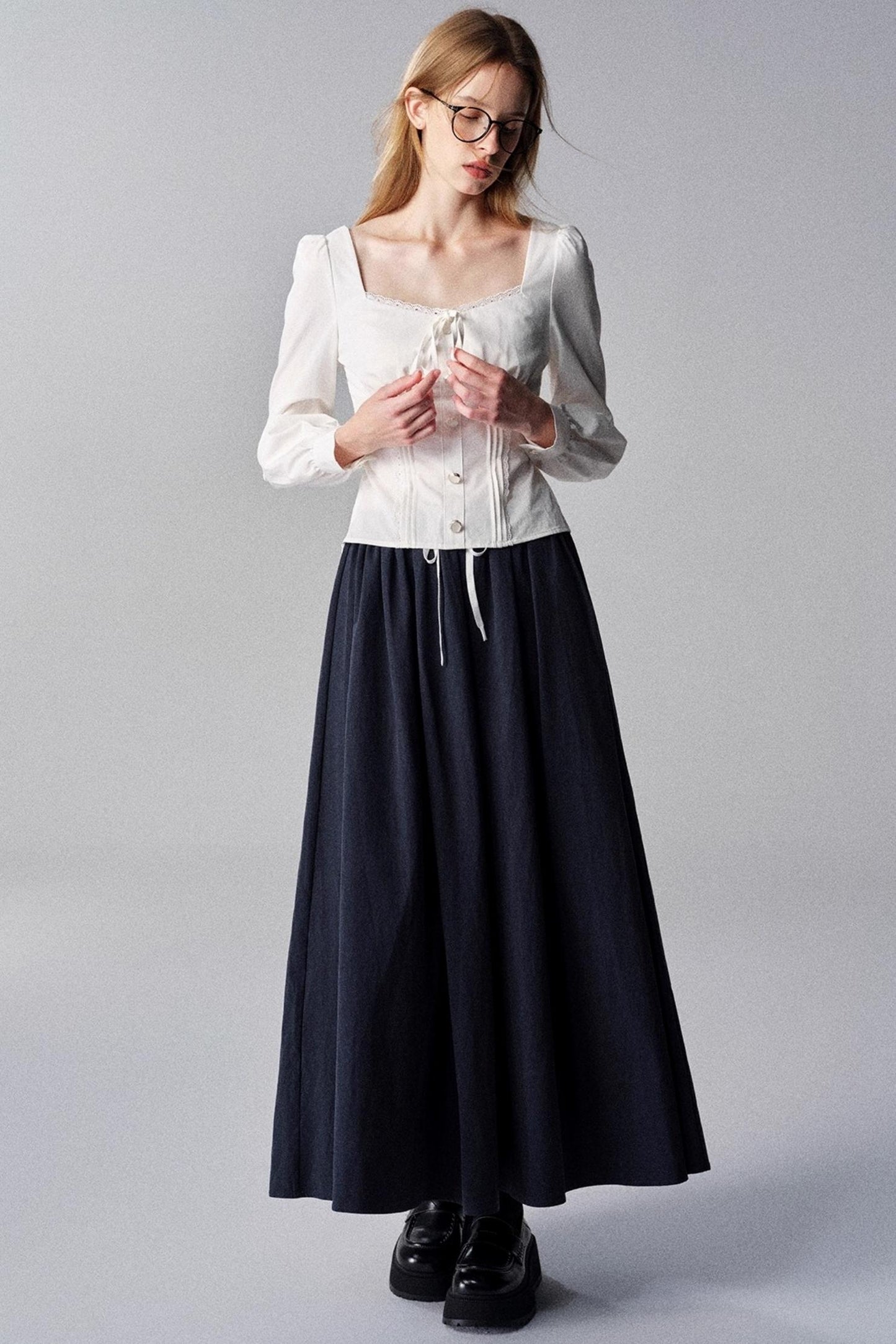 White Tea French Vintage Slimming Top