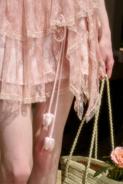 Tulip Lace Bustier Skirt