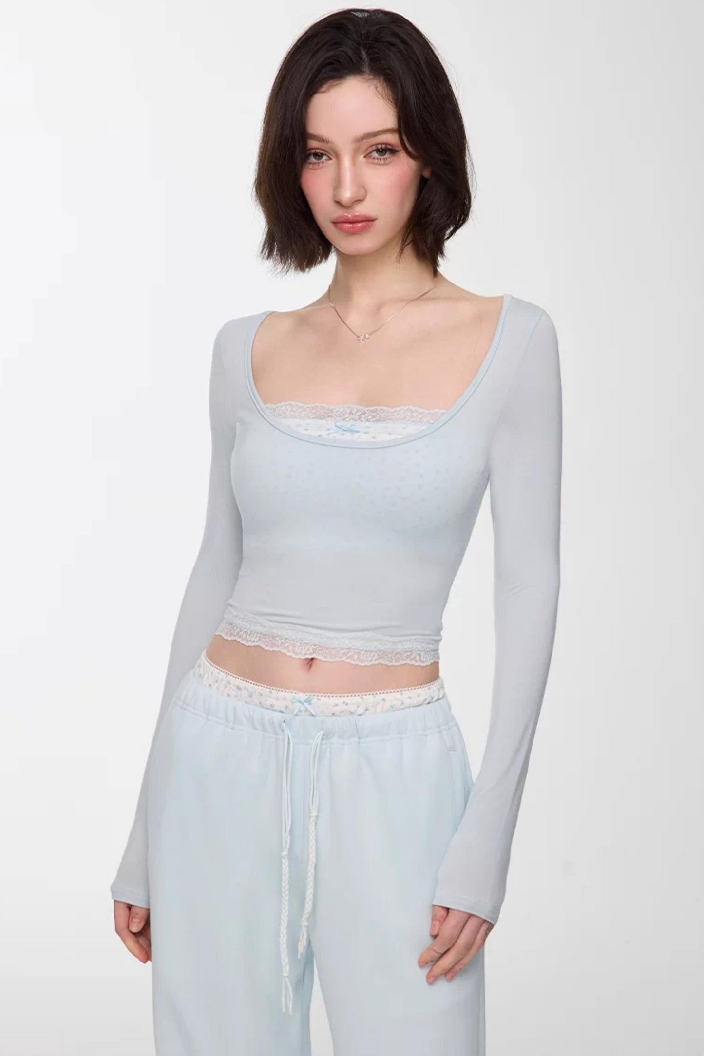 Modal Lace Slim Fit Top