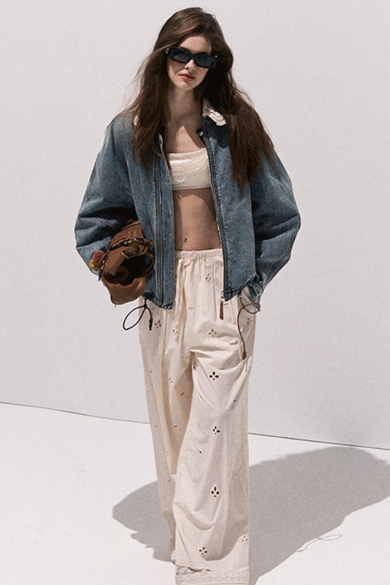 Vintage Braided Denim Jacket Set-Up