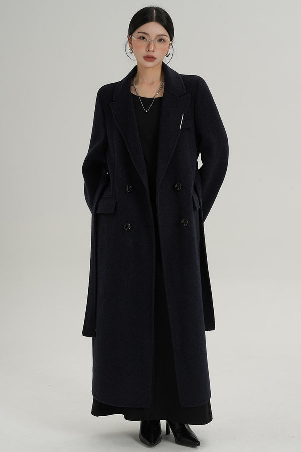 Wool Elegance Long Trench Coat