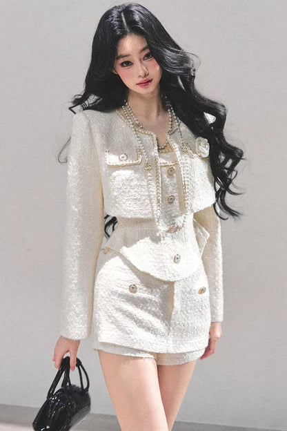 Chanel Wool Coat Skirt Set-Up