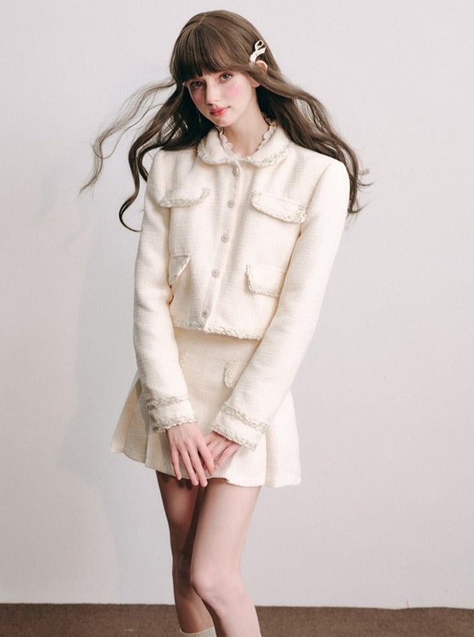 Lamb Jacket And Skirt Set