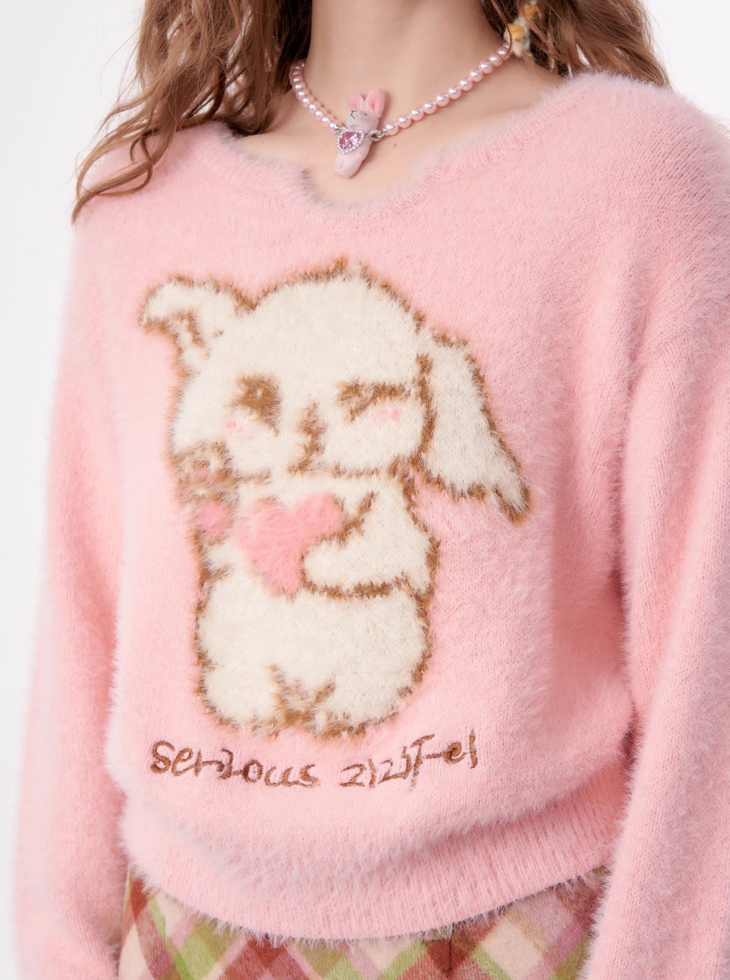 American rabbit warm pullover sweater