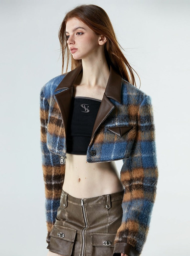 2 Styles - Tweed Plaid Jacket