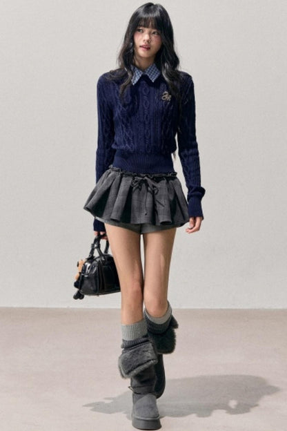 Unfinished Poem Plaid Sweater