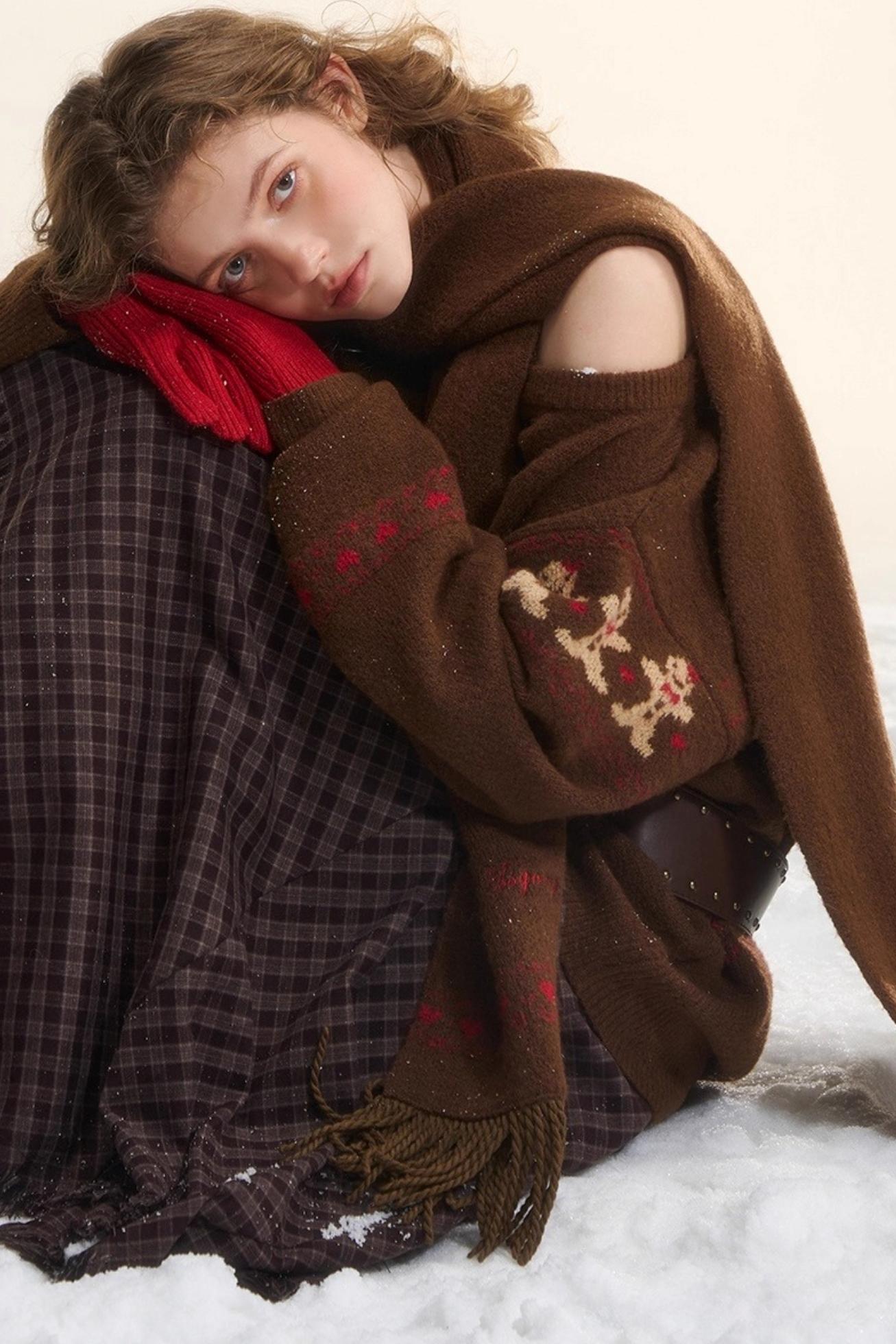 Gingerbread Man Fair Isle Sweater Set