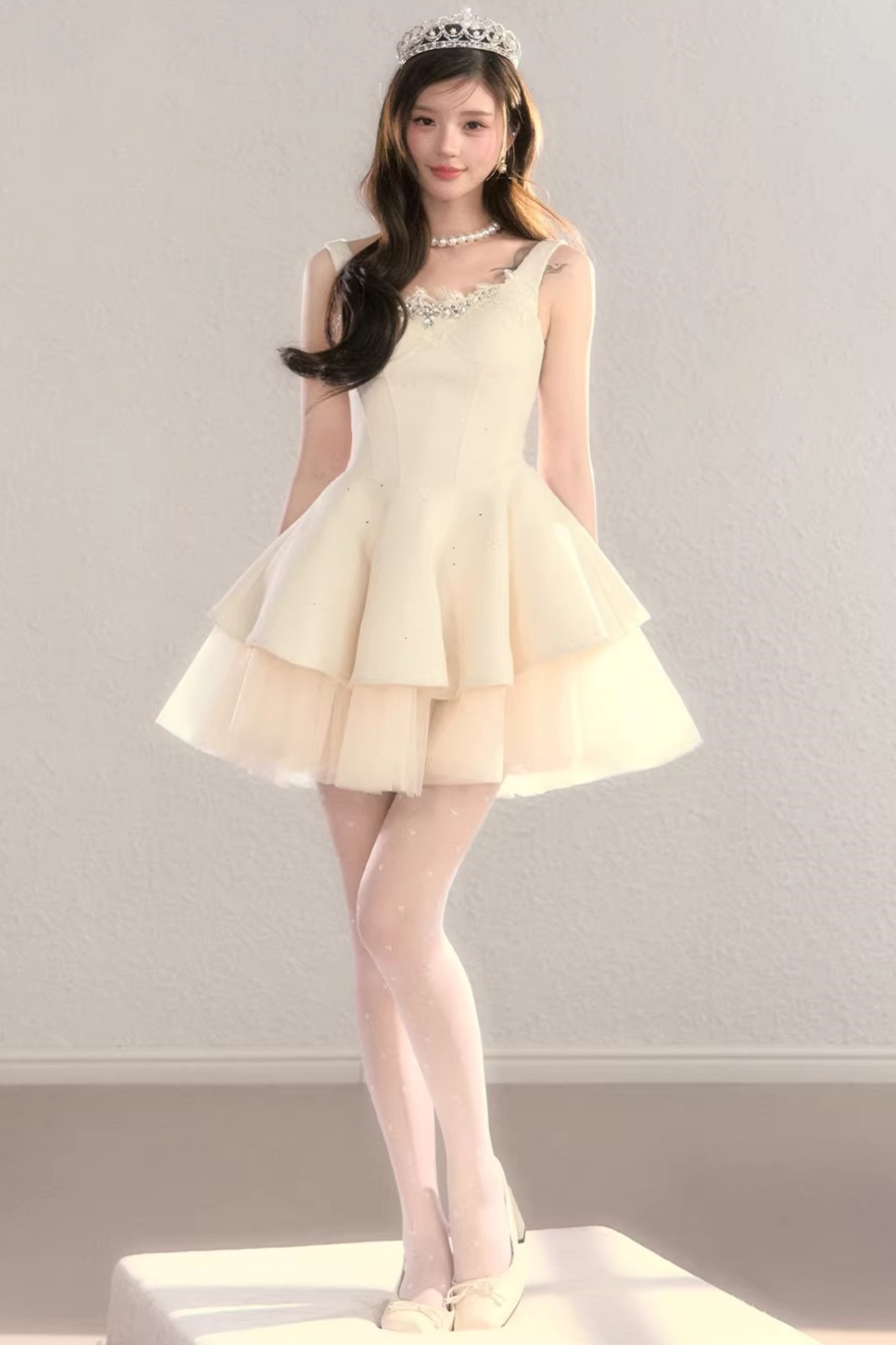 Princess Lace Puffy Dress