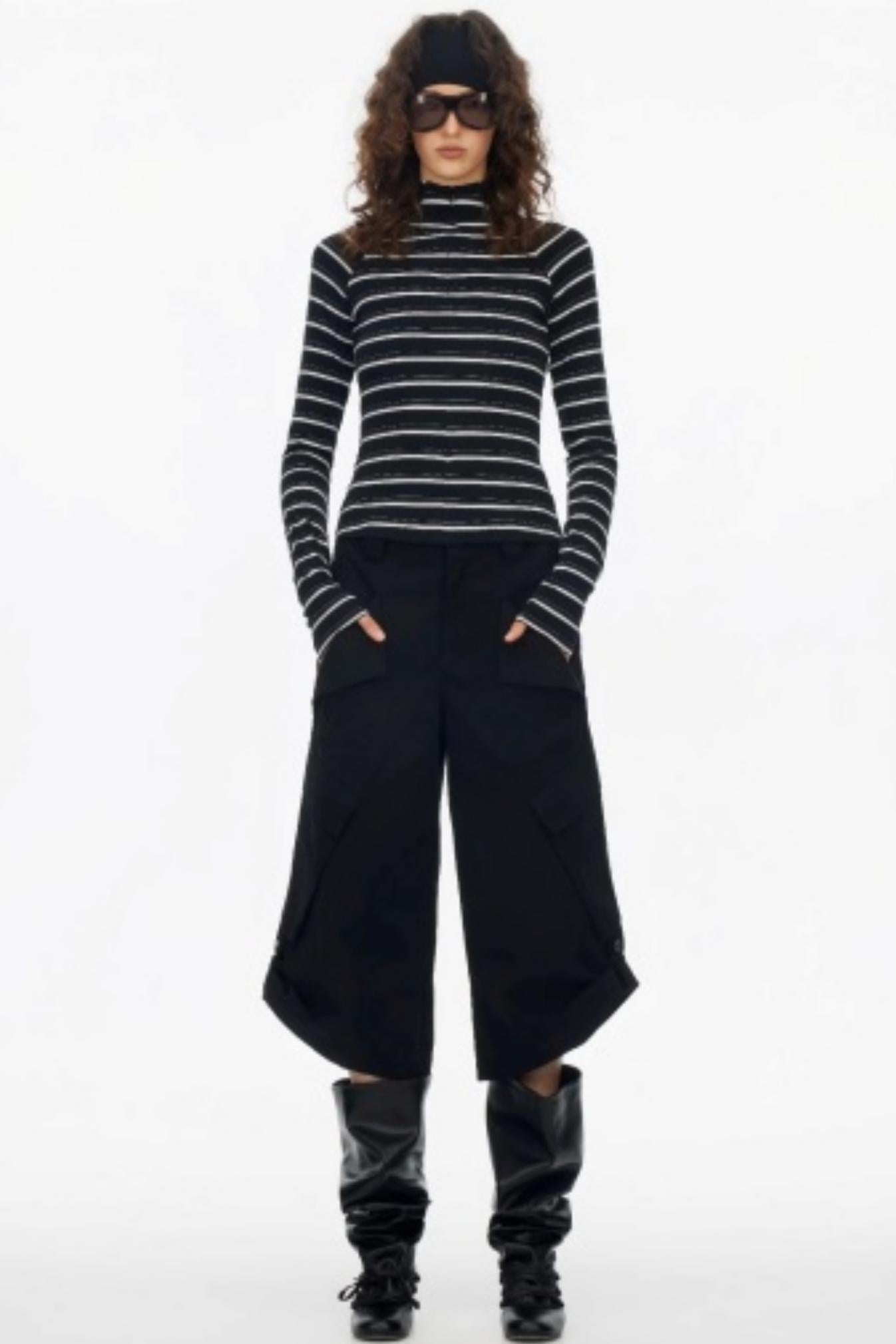 Vintage Striped Slim Knit Top