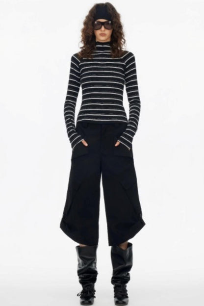 Vintage Striped Slim Knit Top