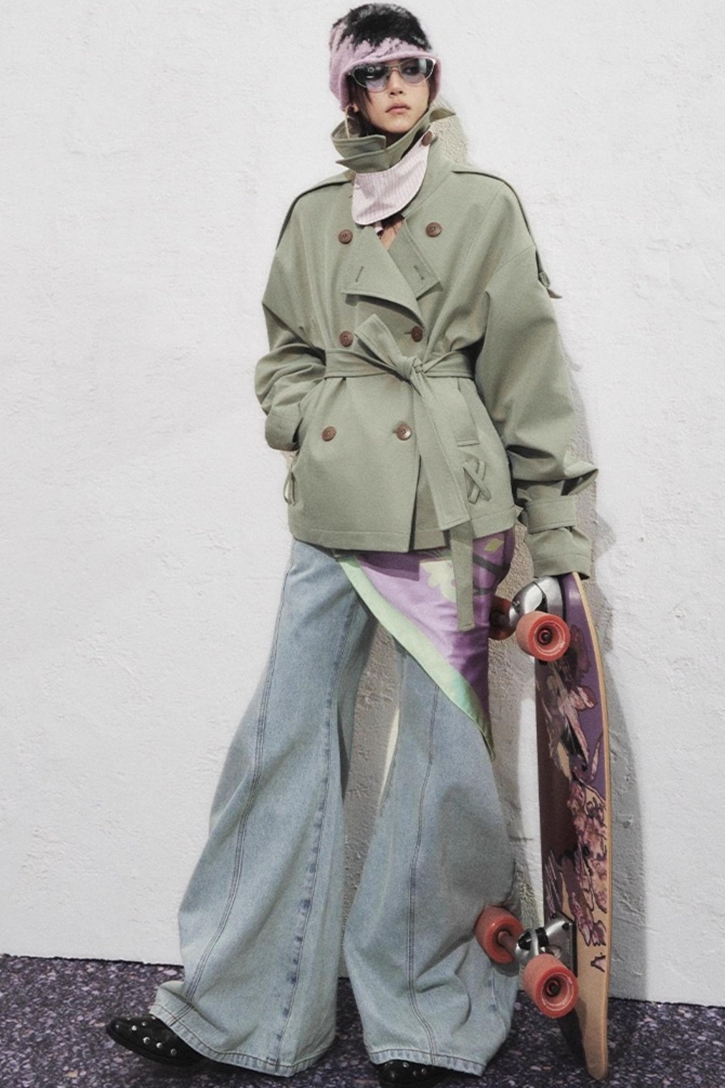 Classic Stand-Up Collar Trench Coat