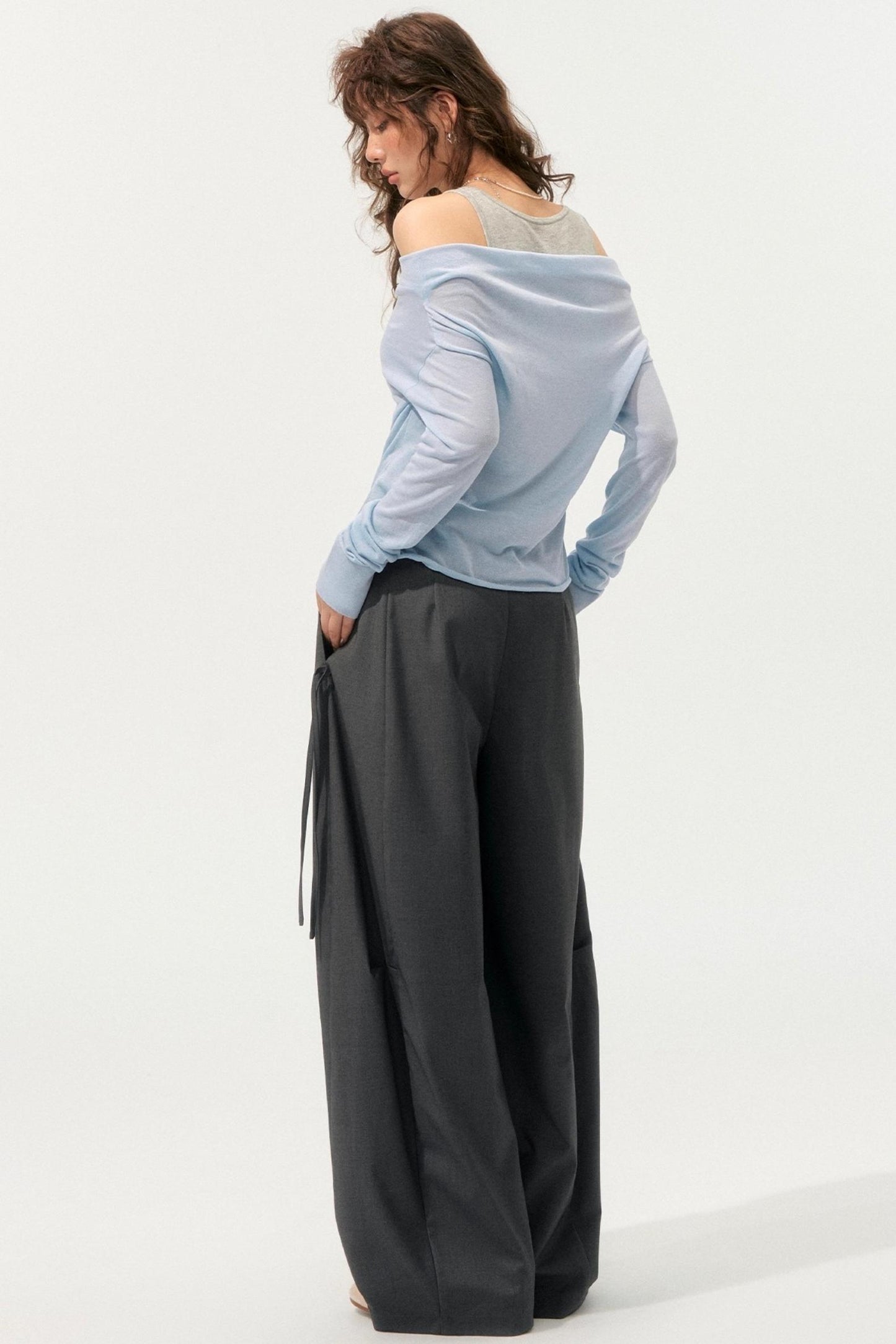 Loose Drape Straight Pants