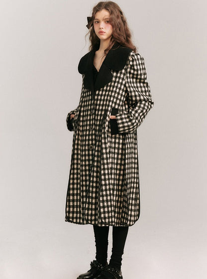 Wool Plaid Warm Coat