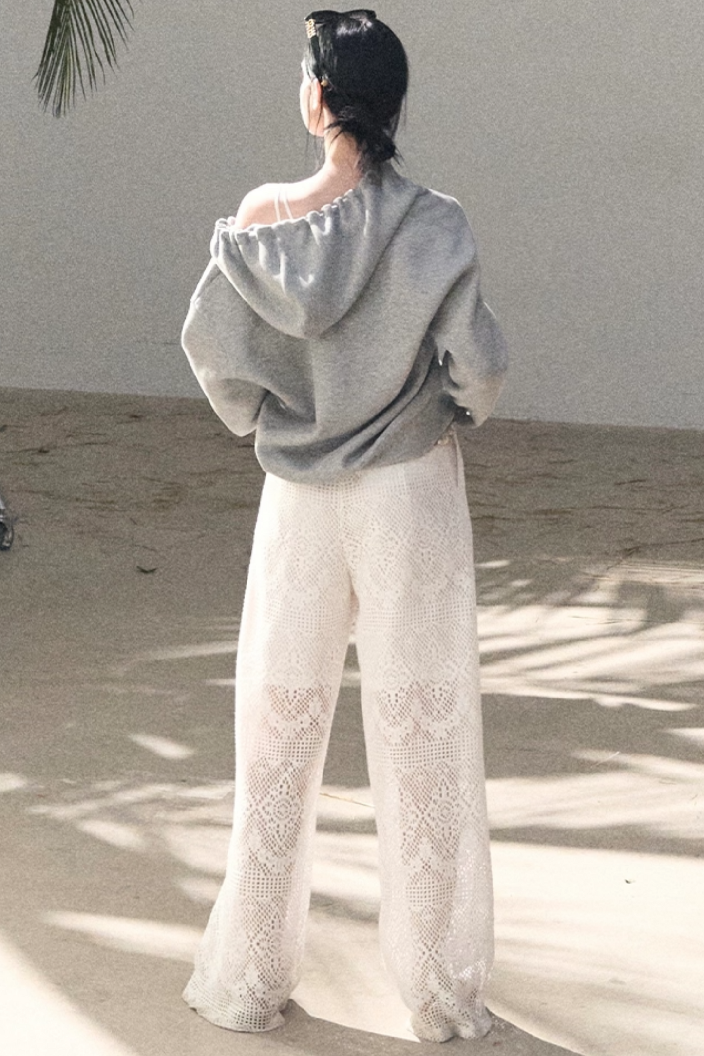Hollow Crochet Lace Pants