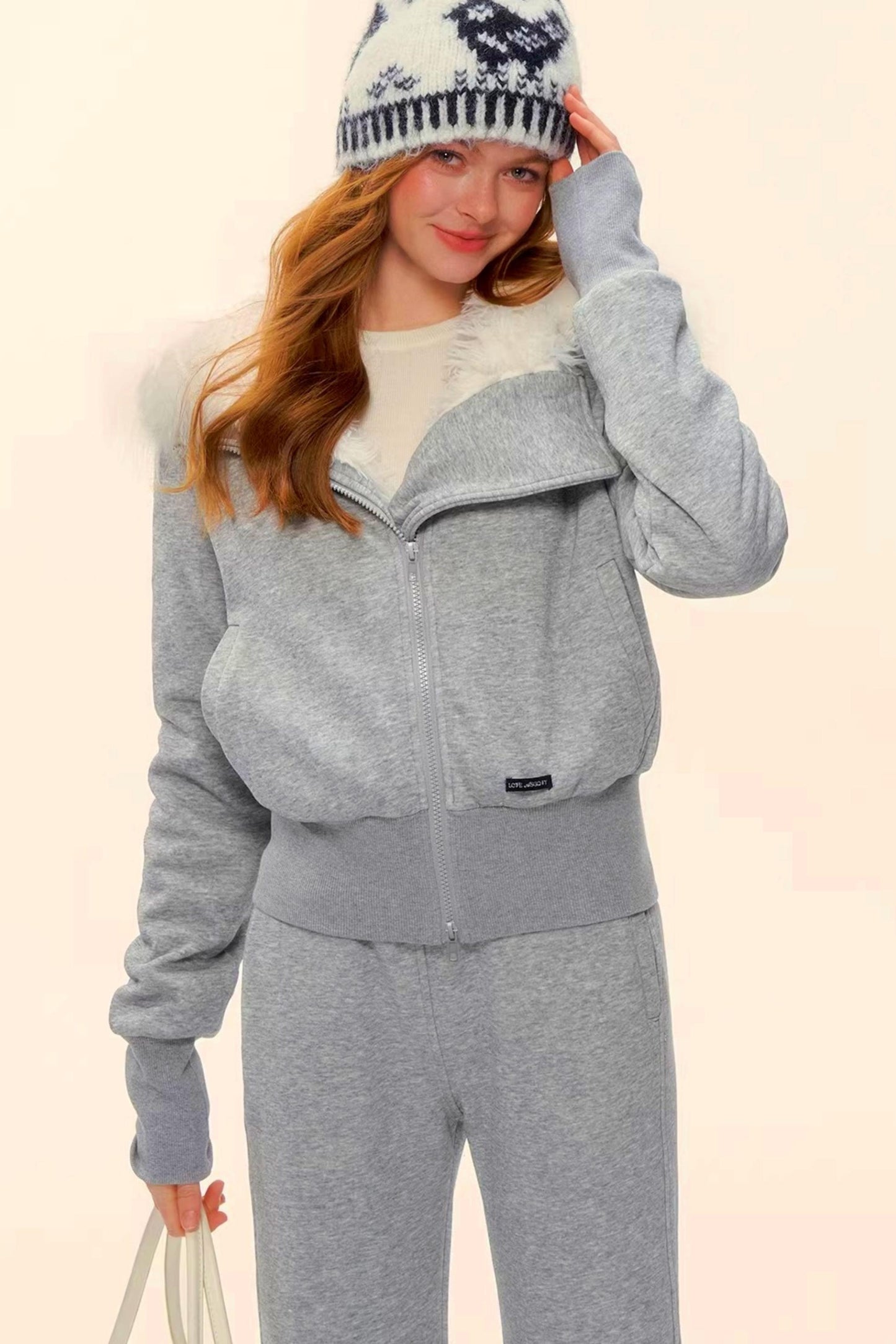 Retro Fleece Hooded Jacket Set-Up