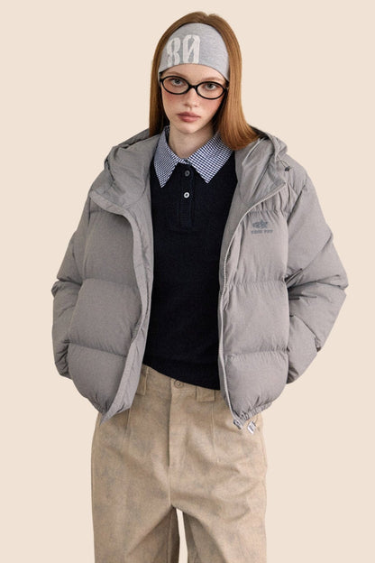 Short Thickened White Duck Down Jacket