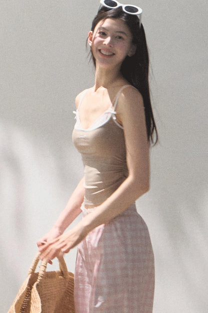 Stretch Chambray Camisole Set