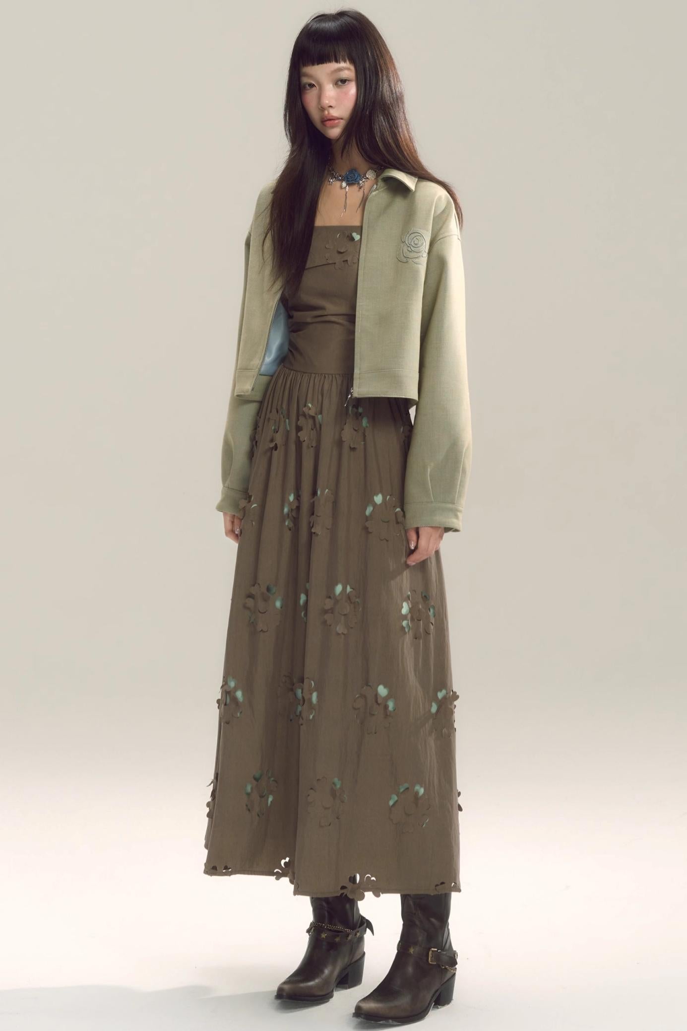 Coastal Floral Halter Dress