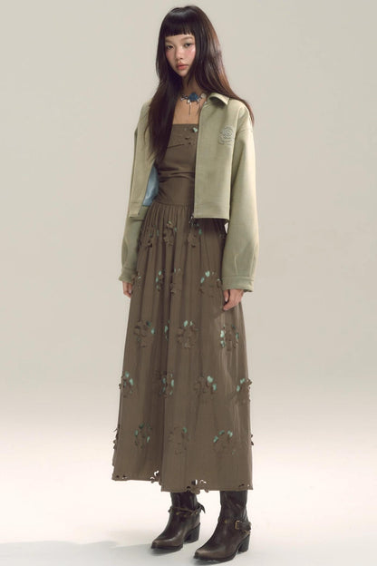 Coastal Floral Halter Dress