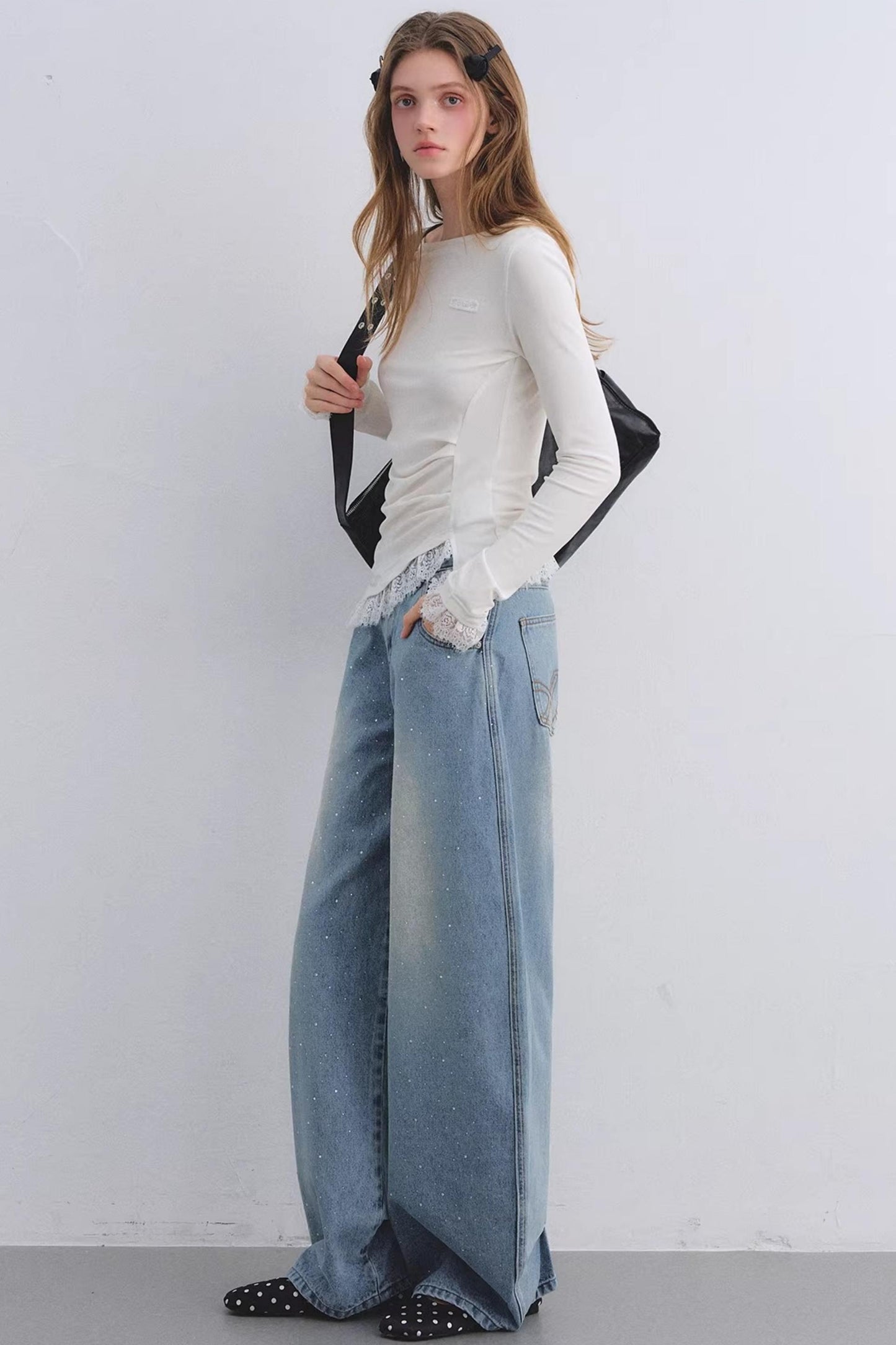 Rhinestone Blue Scimitar Pants