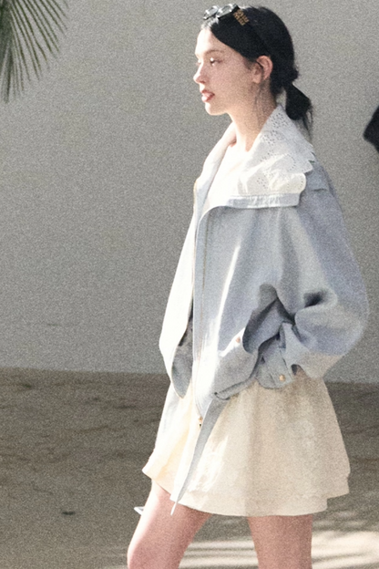 Wool Blend Embossed Floral Dress