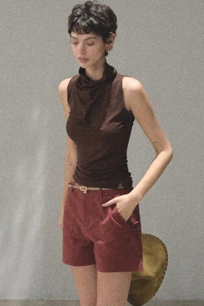 Fließende Twilight-Lyocell-Neckholder-Weste