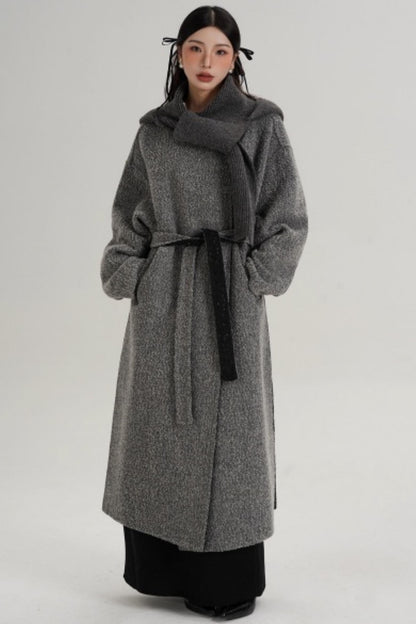 Hooded Double-Sided Wool Coat