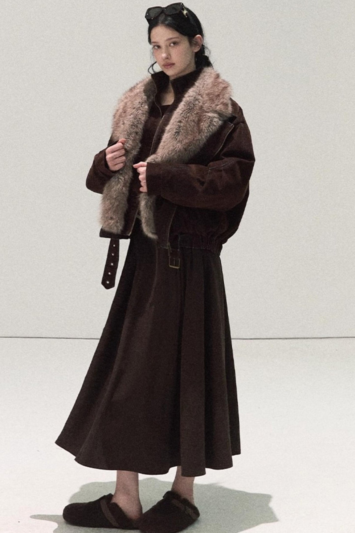 Wool Off-Shoulder Knit Top